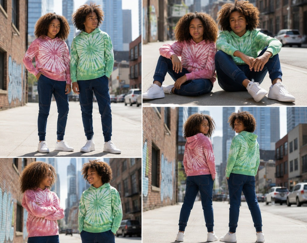 Youth Denim Joggers - Stylish and Comfortable Print for Kids