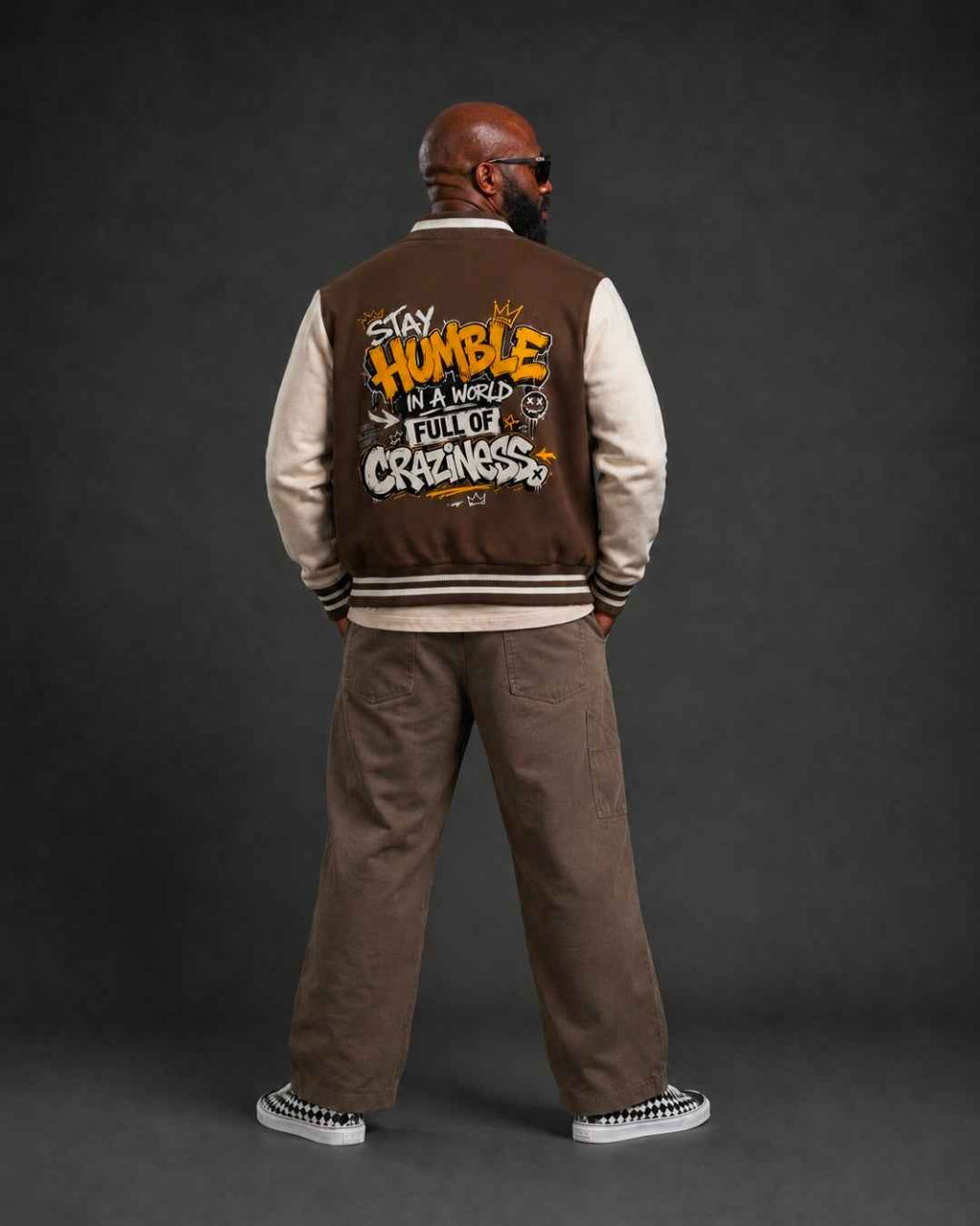 FUSE982 Two-Tone Fleeced Varsity Jacket