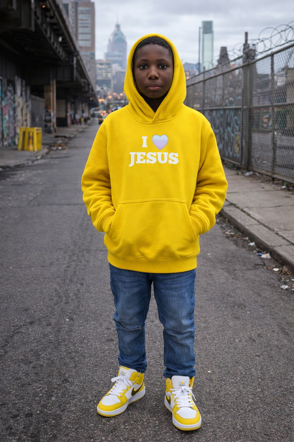 I love Jesus Hoodie for Kids - Classic Design Kids Sweatshirt