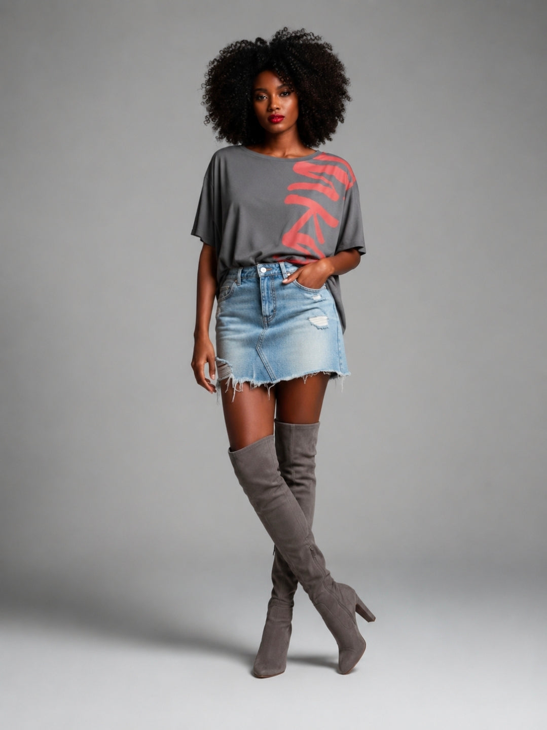 IAKAM RED Batwing Top – Stylish and Comfortable Women's Fashion