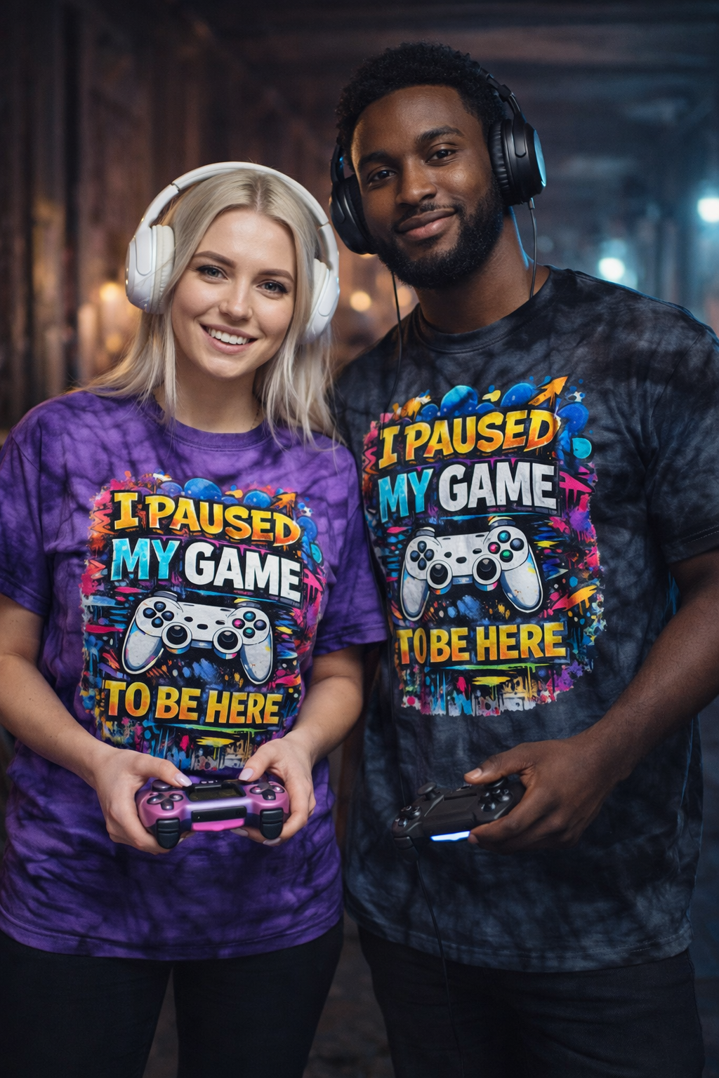 I paused my game Tonal Spider Tie-Dye T-Shirt