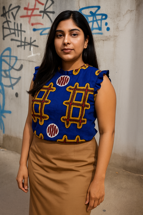 Addison Women's Ruffle Sleeve Top - IAKAM