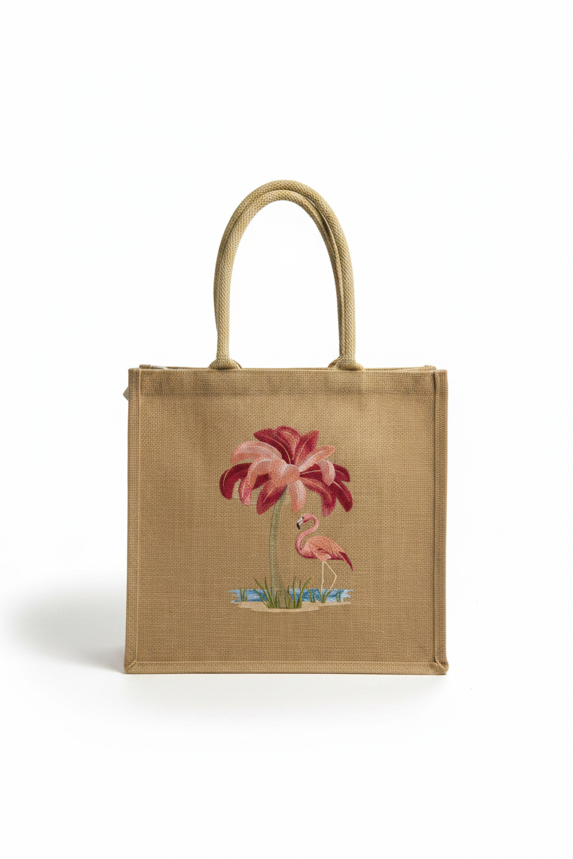 Milady Creates Burlap Beach Bags Embroidered