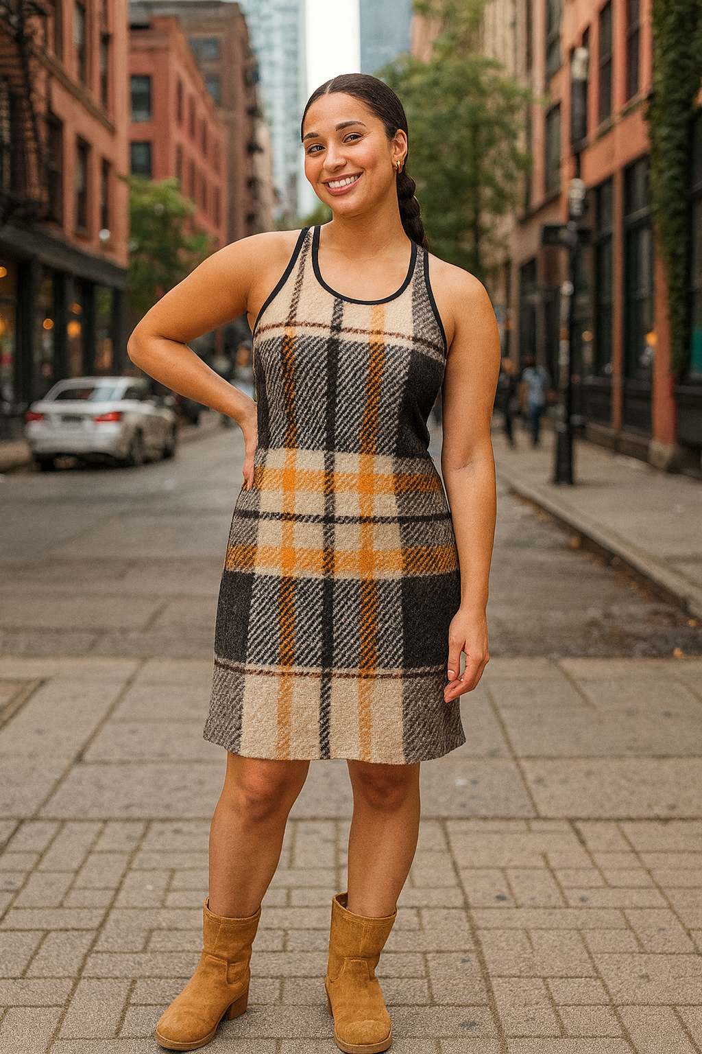 Flannel Racerback Dress