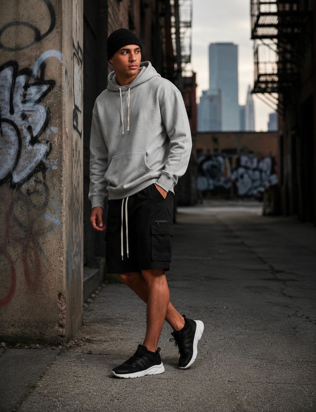 Men's Drawstring Cargo Shorts