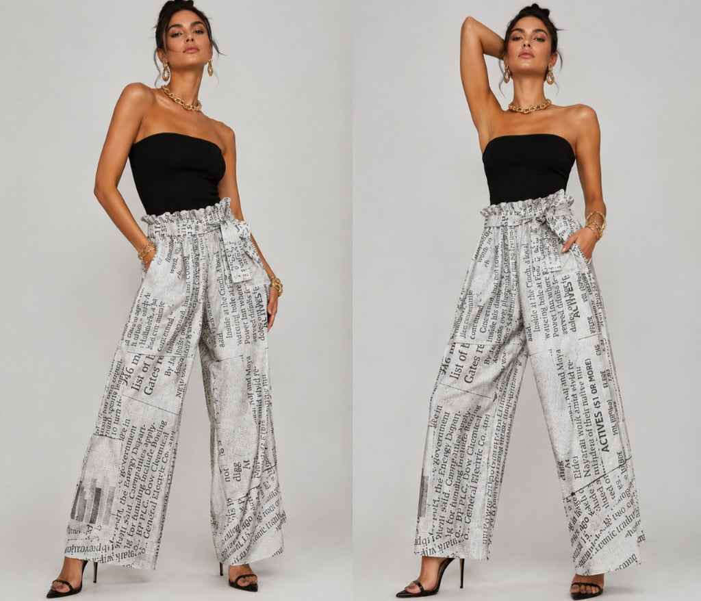 Vintage Women High-Rise Wide Leg Pants
