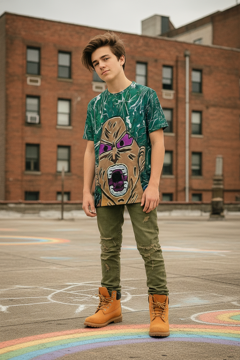 Green Saiyan Kids T-Shirt