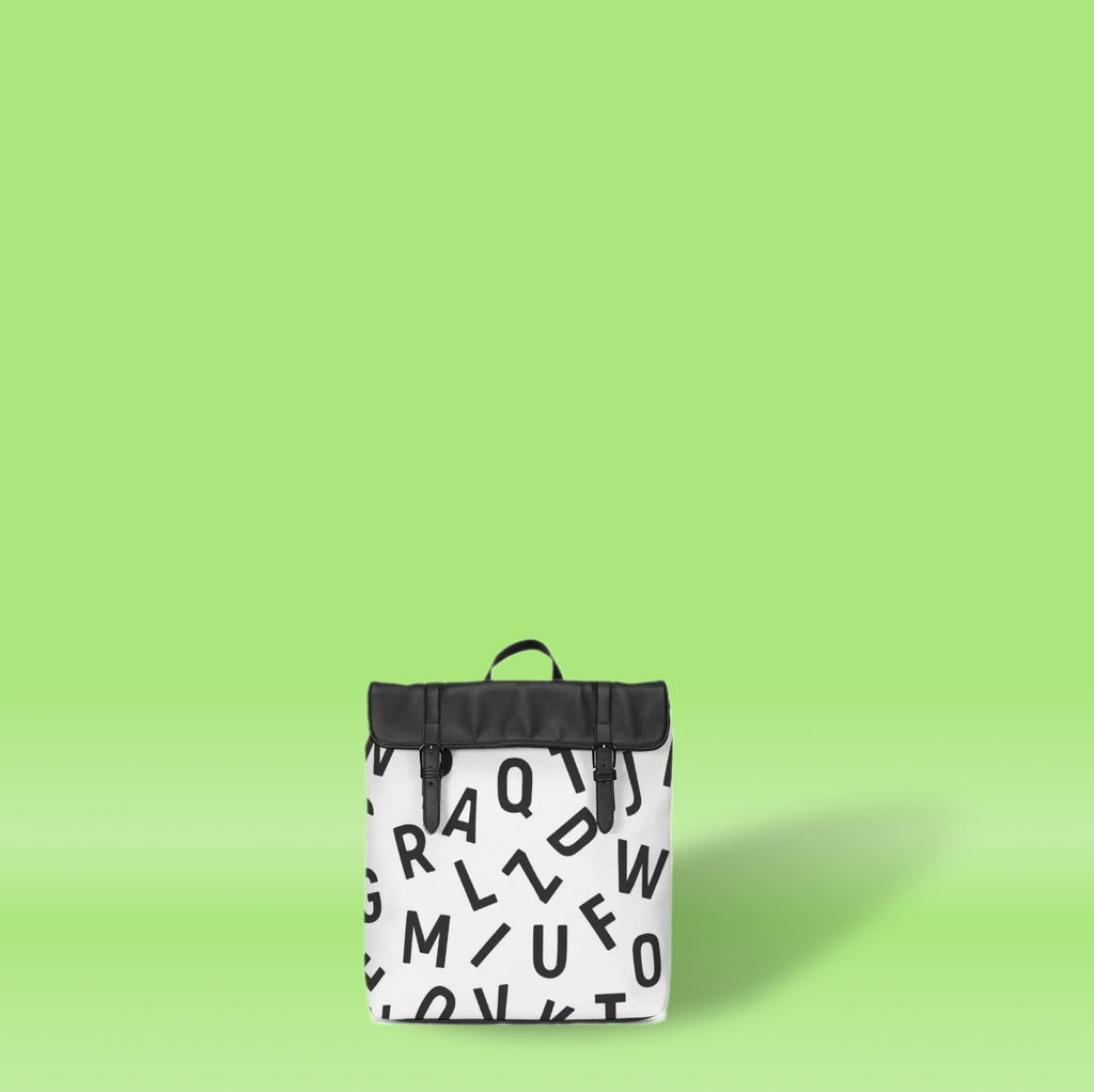 Scram Alphabet  Casual Flap Backpack - IAKAM