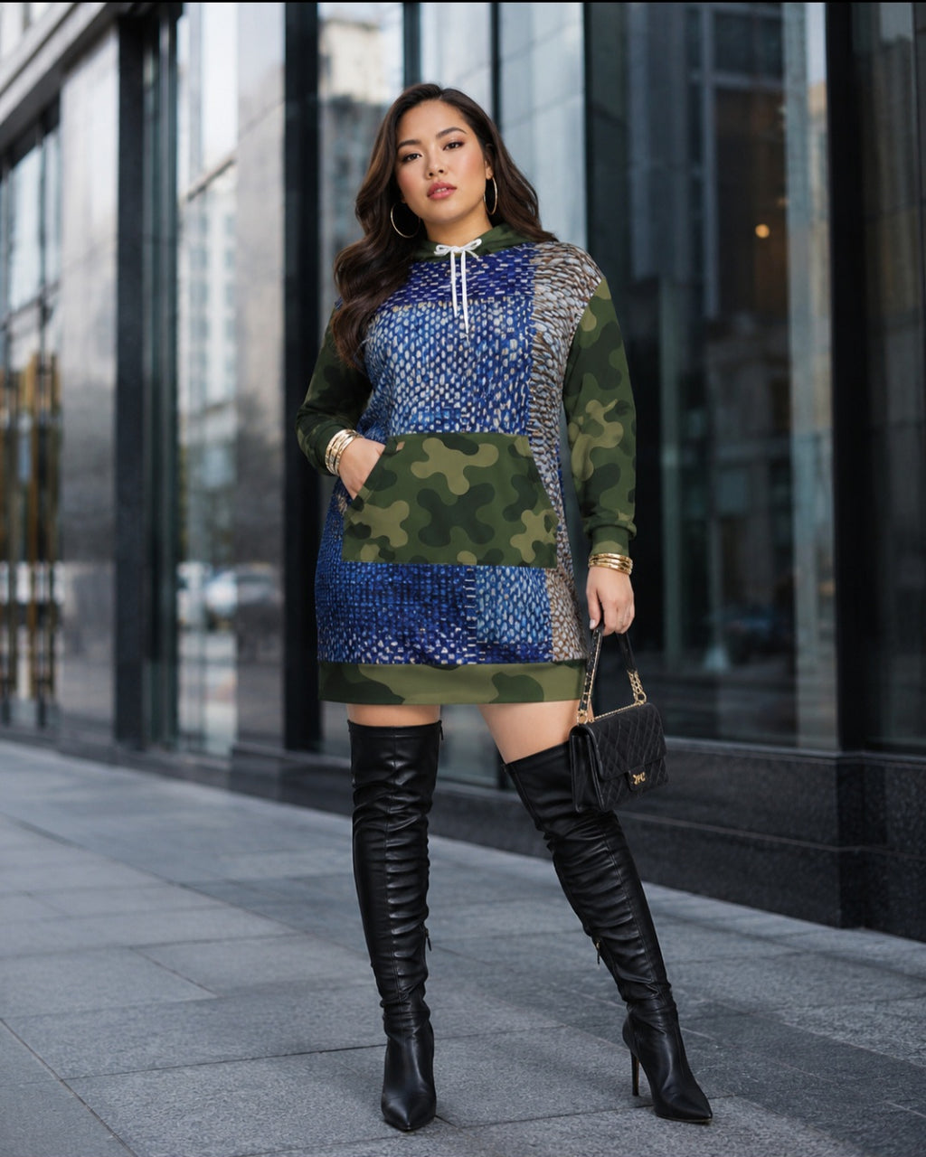 Women's Camo Hoodie Dress for Ultimate Style and Comfort