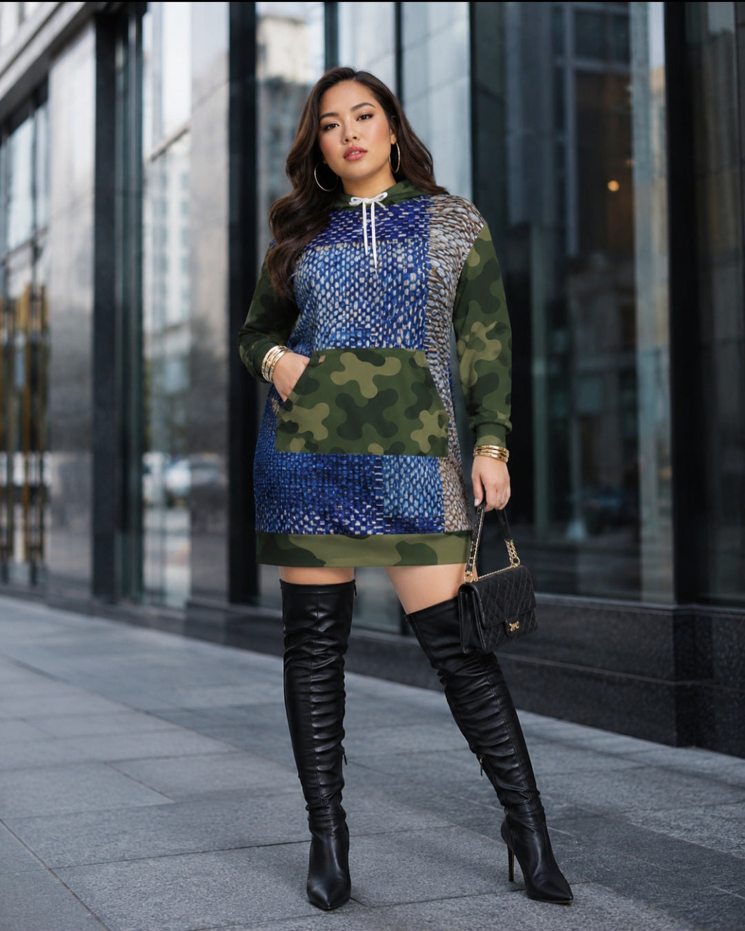 Women's Camo Hoodie Dress for Ultimate Style and Comfort