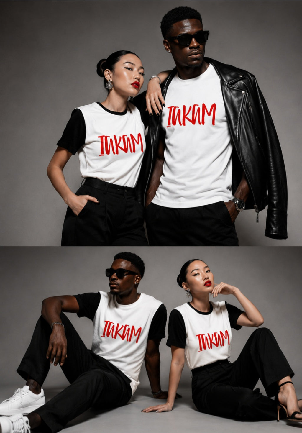 IAKAM Red Classic Panel T-Shirt