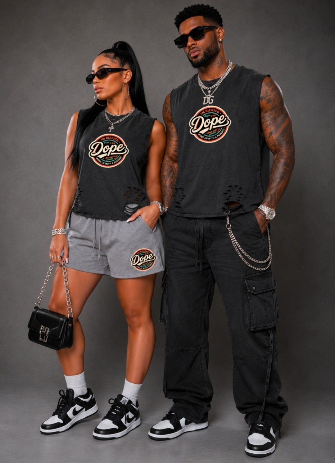 Dope Snow Washed Raw-Hem Tank Top