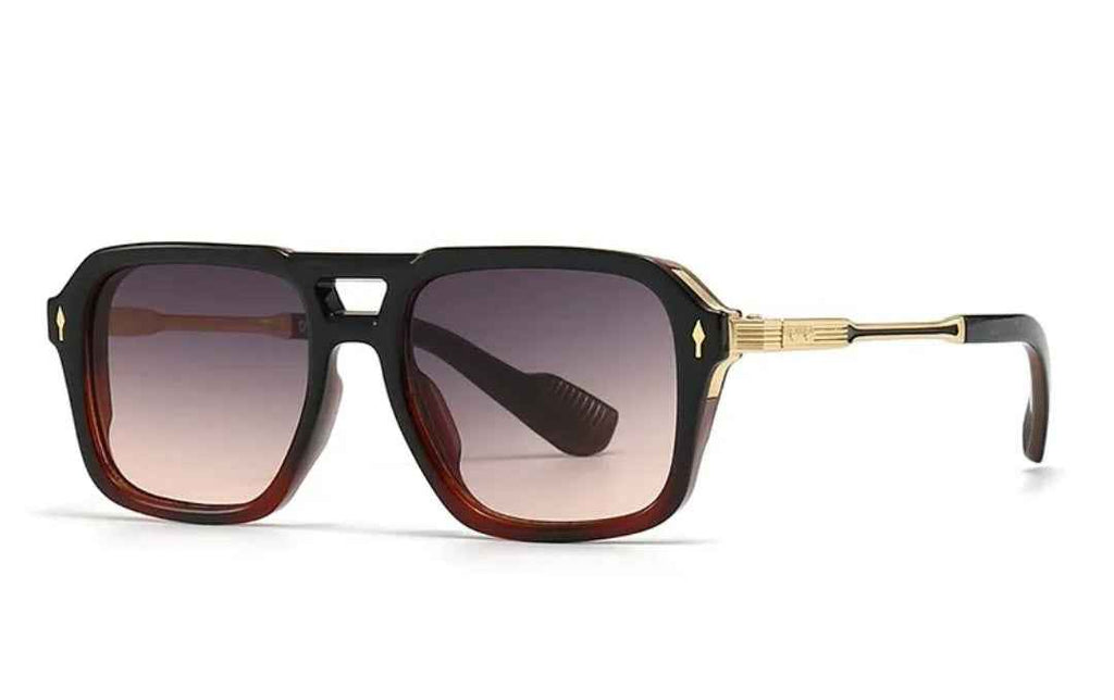 Luxury Men's Square UV400 Sunglasses | Metal Hybrid Frame