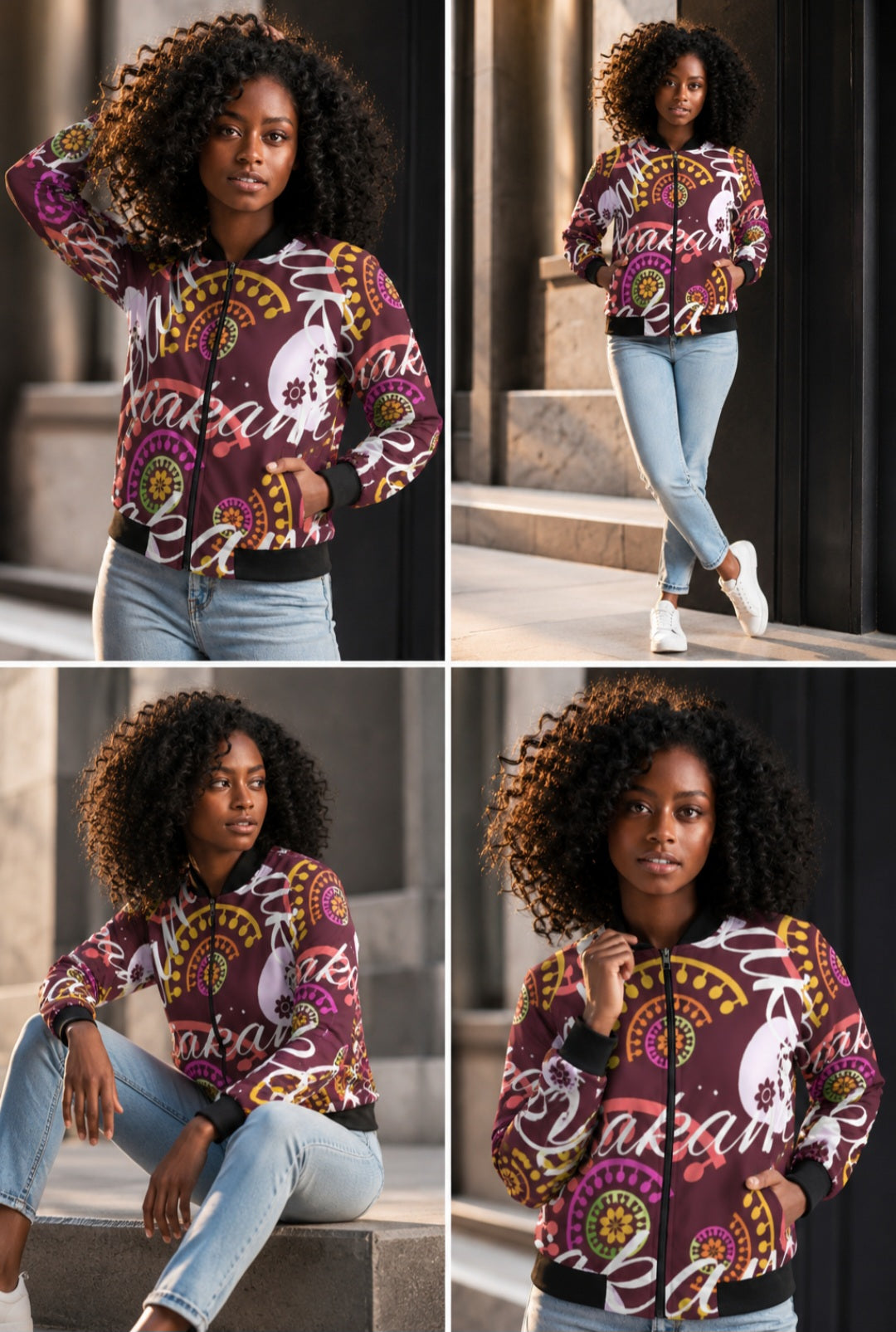 Crazy Skull 1 Women's Bomber Jacket