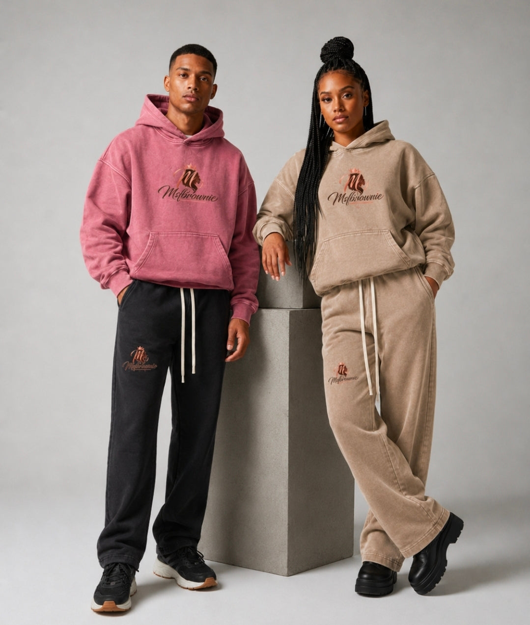 Msfbrownie Washed Loose Cotton Hoodie