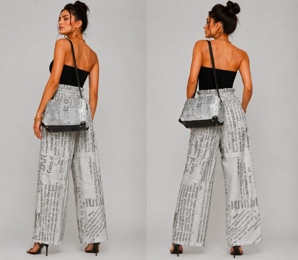 Vintage Women High-Rise Wide Leg Pants