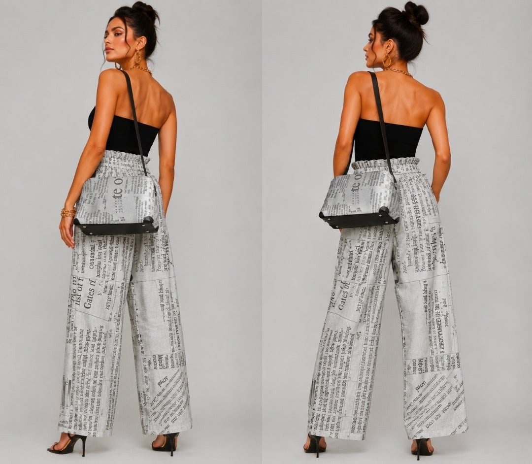 Vintage Women High-Rise Wide Leg Pants