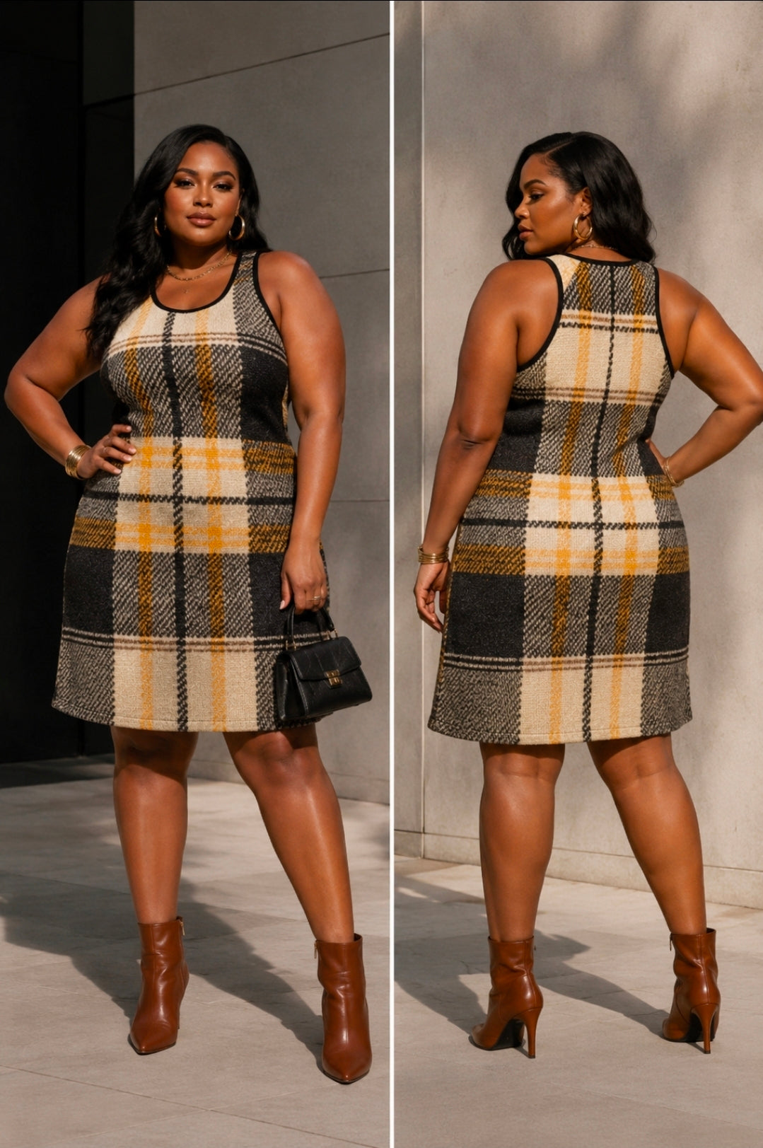 Plaid Racerback Dress for Effortless Style and Comfort