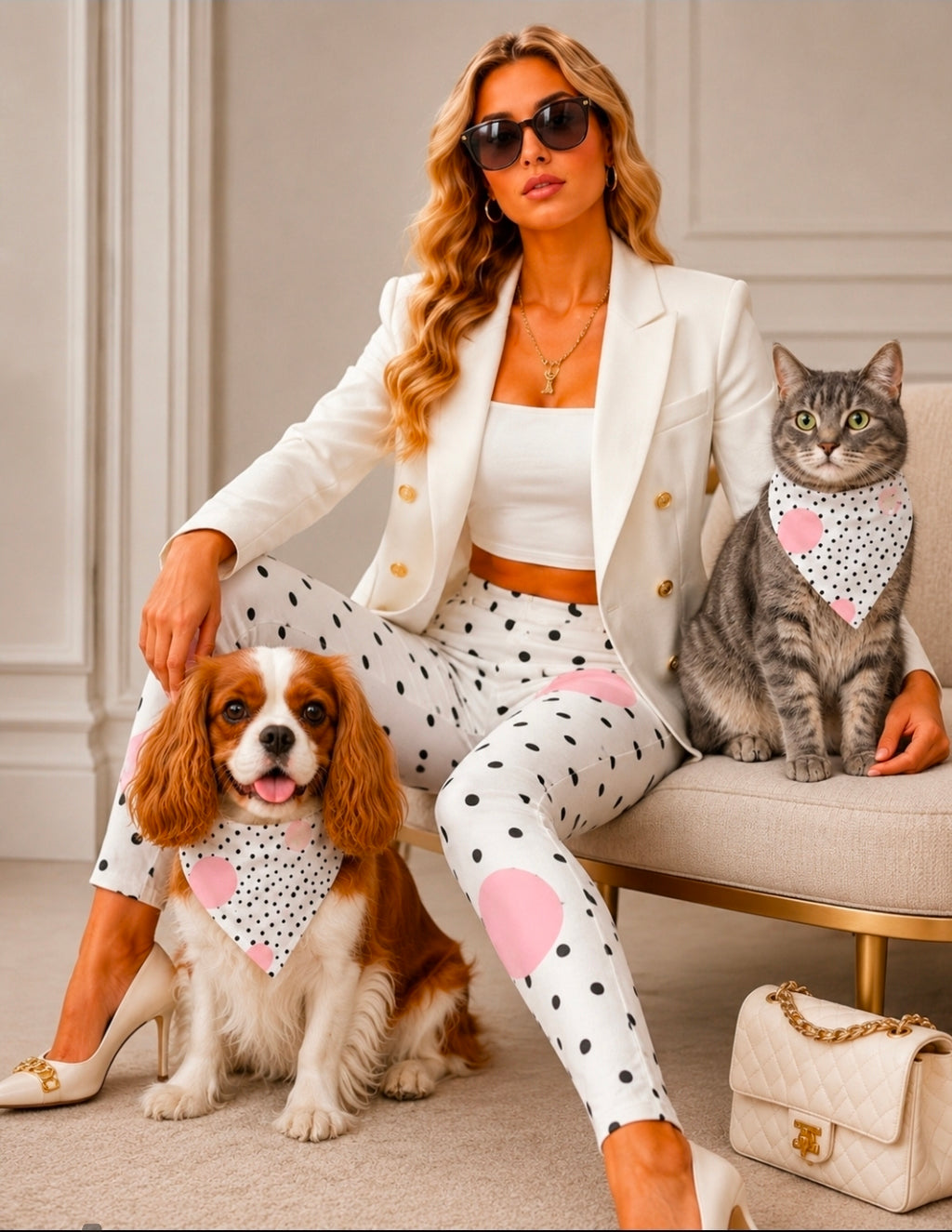 PRETTY Pet Bandana - Stylish Pet Bandana for Dogs and Cats