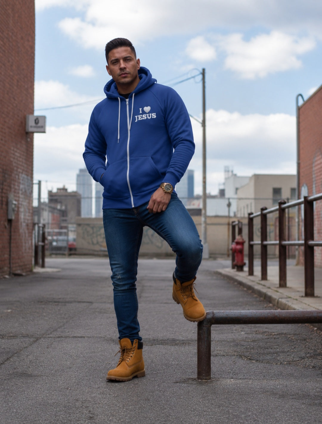 I love Jesus Zip Hoodie for Adults - Classic Design and Comfort