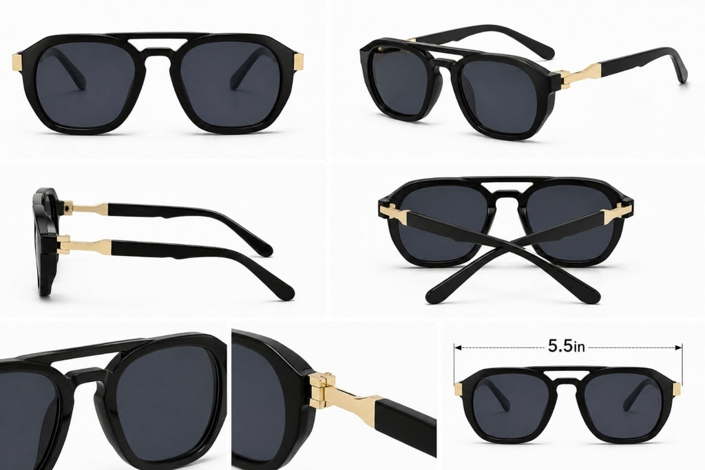 Retro Octagon Frame Sunglasses
