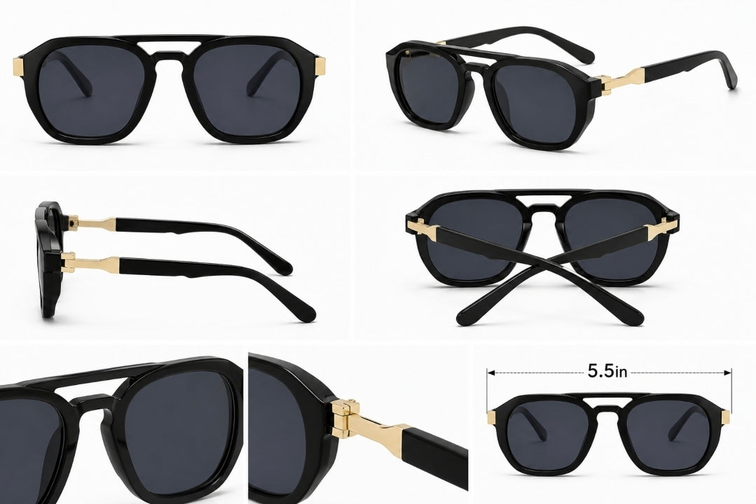 Retro Octagon Frame Sunglasses