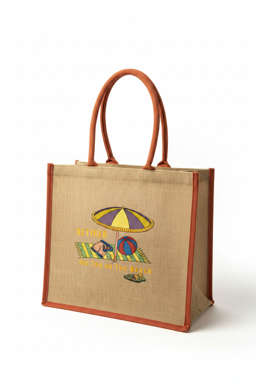 Milady Creates Burlap Beach Bags Embroidered