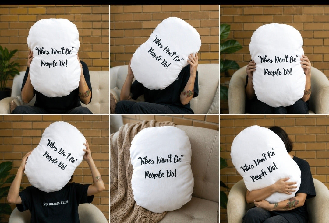 Vibes Don't Lie Giant Face Cushion