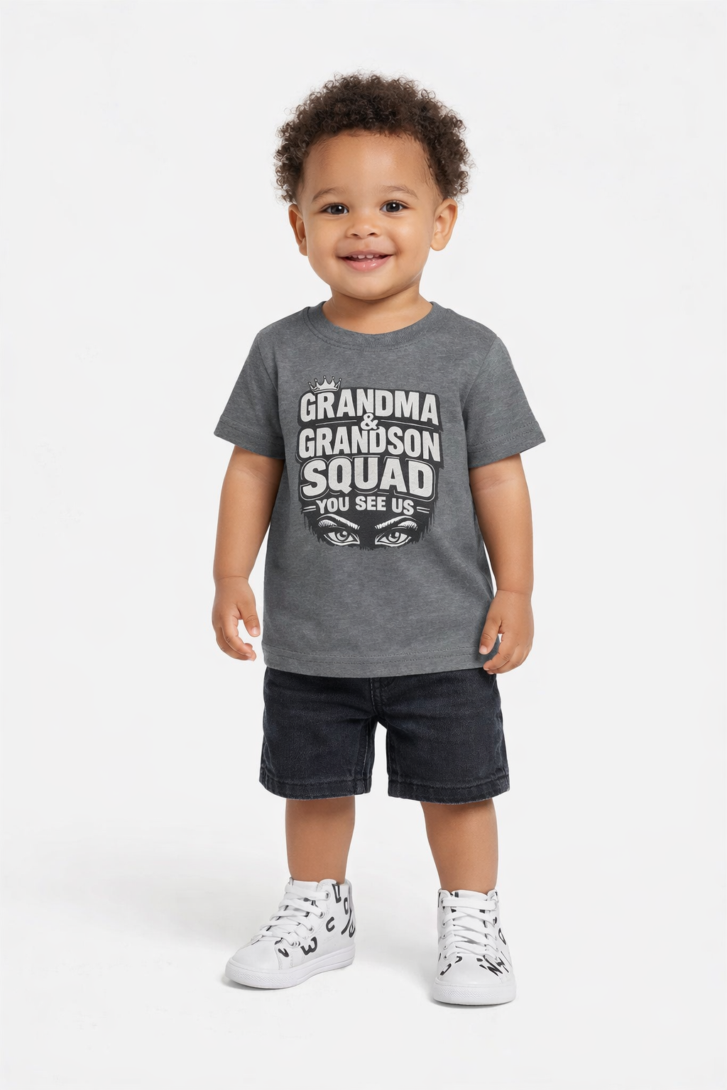 Toddler T-Shirt - Grandma & Grandson Squad "You See Us" Graphic