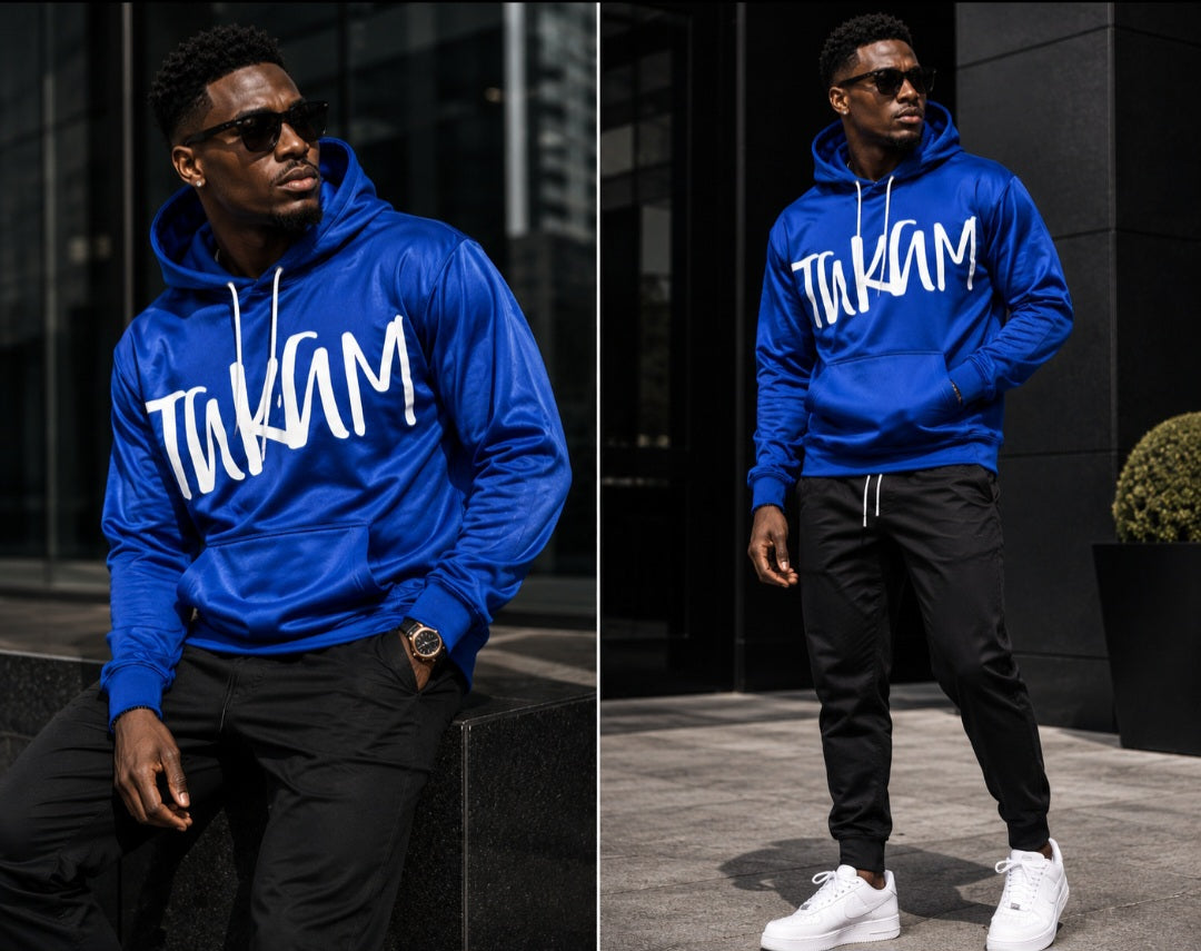 Blue Men's Hoodie - Stylish and Comfortable Unisex Sweatshirt