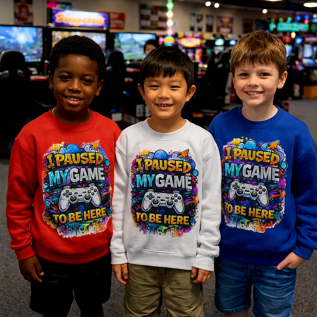 I paused my game Classic Kids Sweatshirt