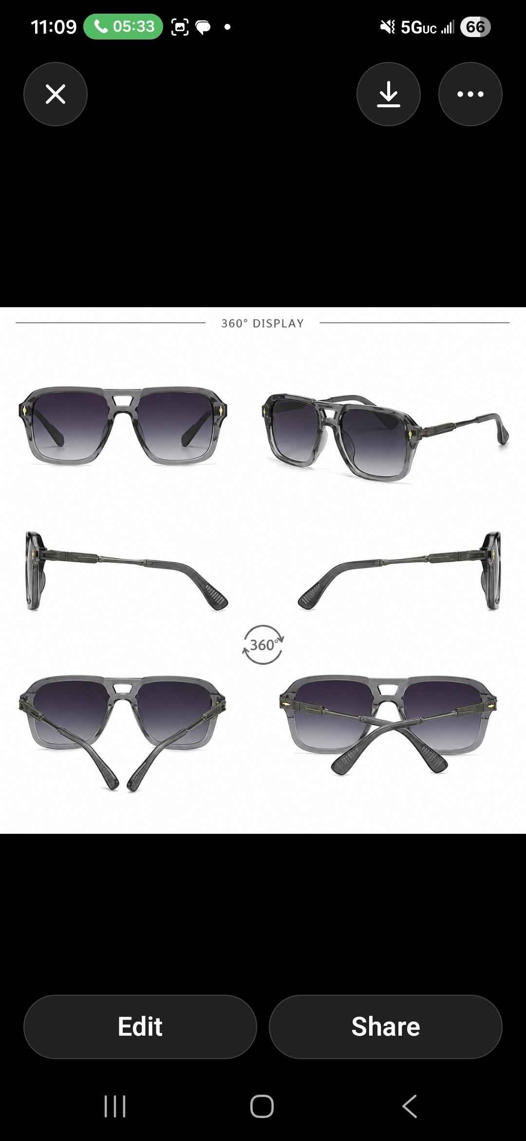Luxury Men's Square UV400 Sunglasses | Metal Hybrid Frame