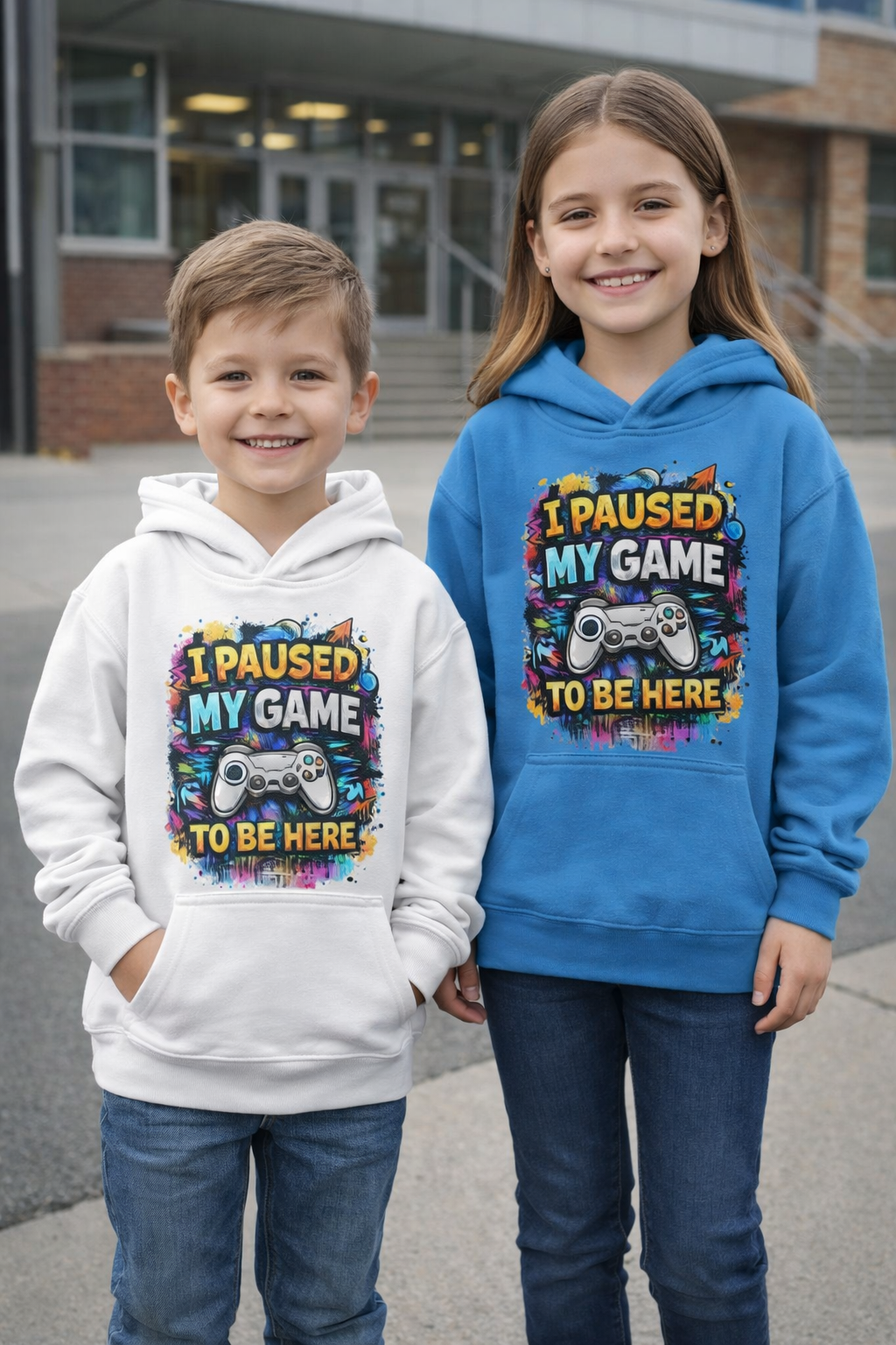 I paused my game Classic Kids Hoodie