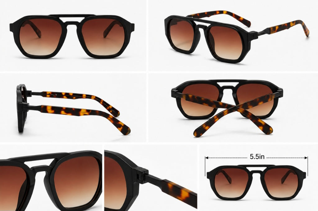 Retro Octagon Frame Sunglasses