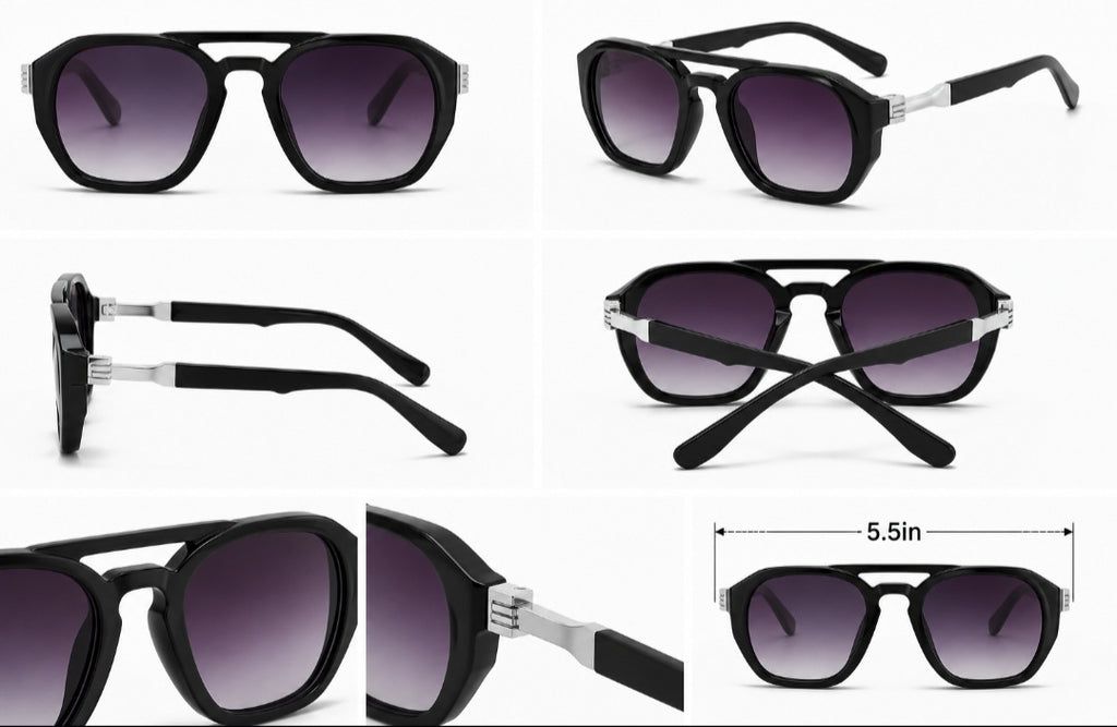 Retro Octagon Frame Sunglasses