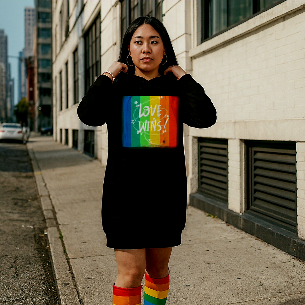 Love Wins  Please Hoodie Dress