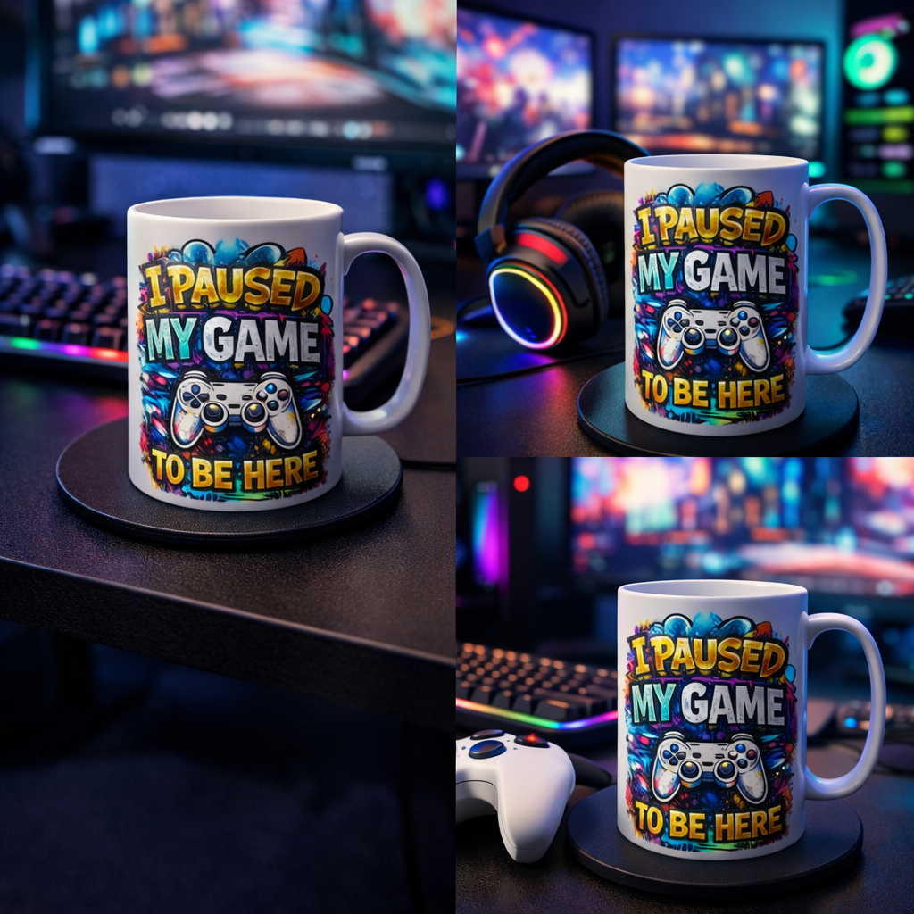 I Paused My Game Mug - Perfect 11oz Gift for Gamers