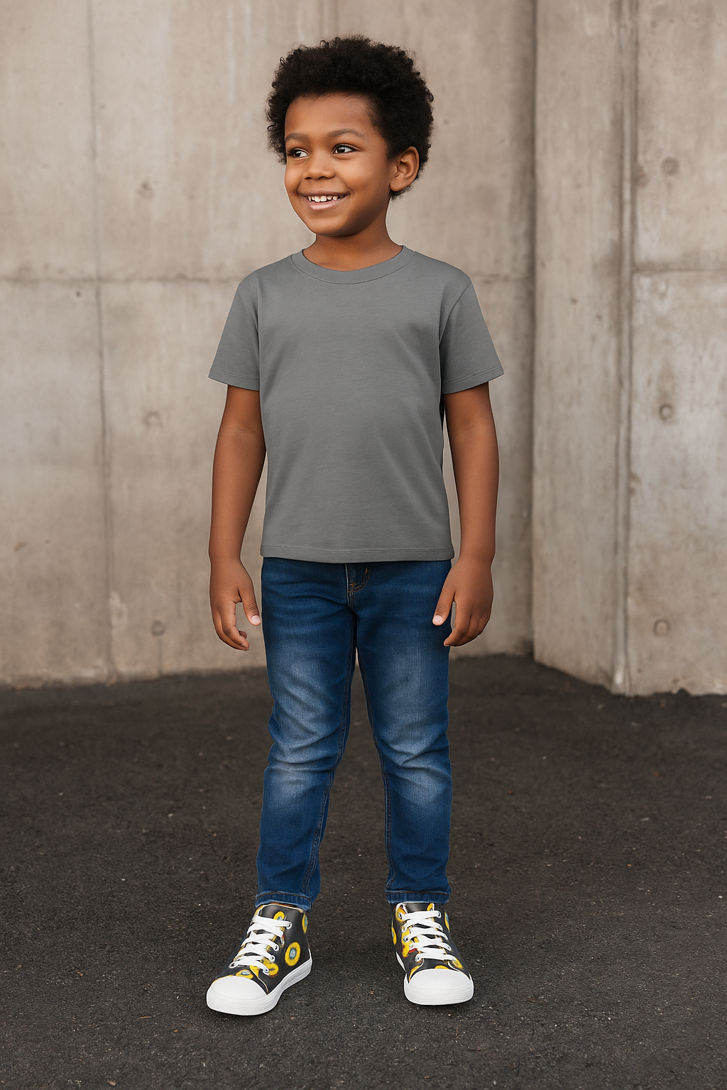 Emjoi Kids Hightop Canvas Shoe