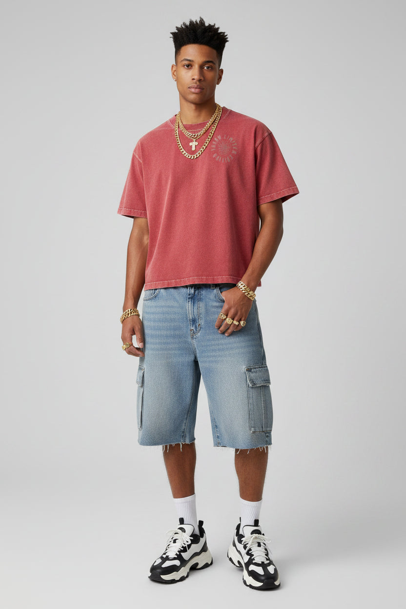 IAKAM Limited Edition  Mineral Wash Boxy Cotton T-Shirt