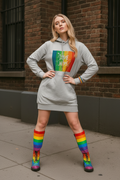 Love Wins  Please Hoodie Dress - IAKAM