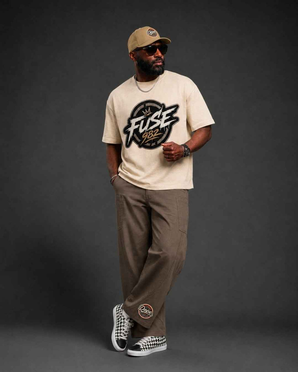 FUSE982 Snow-Washed Oversized Cotton T-Shirt