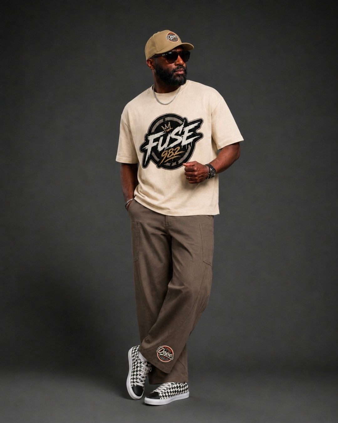 Fuse982 Snow Washed Oversized Cotton T-Shirt