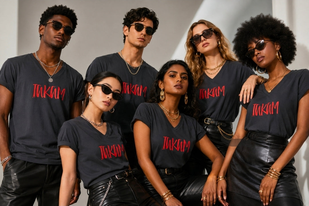 IAKAM Red Classic Women's V-Neck T-Shirt