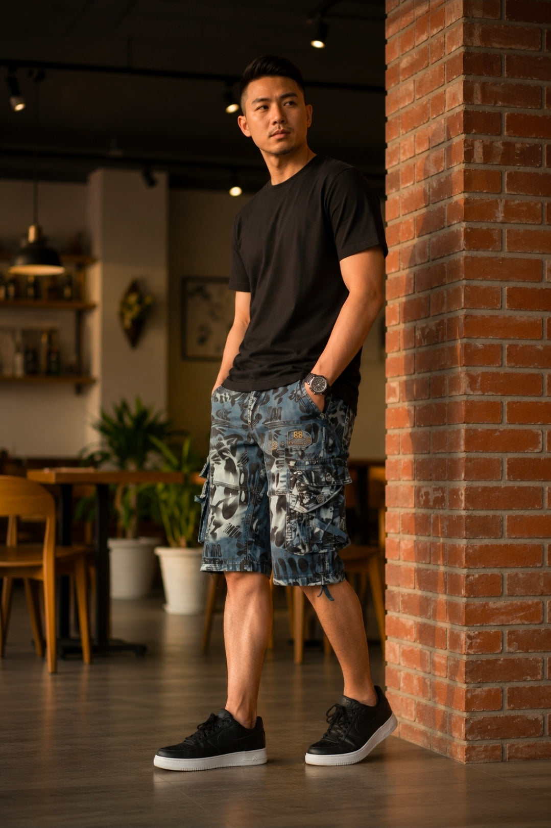Men's Camouflage Denim Shorts for Stylish Summer Wear
