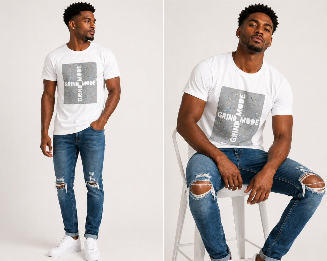 IAKAM Grind Mode Men's Graphic Tee - Stylish & Comfortable Casual Wear