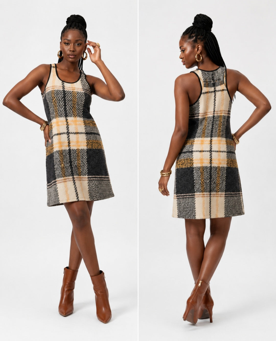 Plaid Racerback Dress for Effortless Style and Comfort