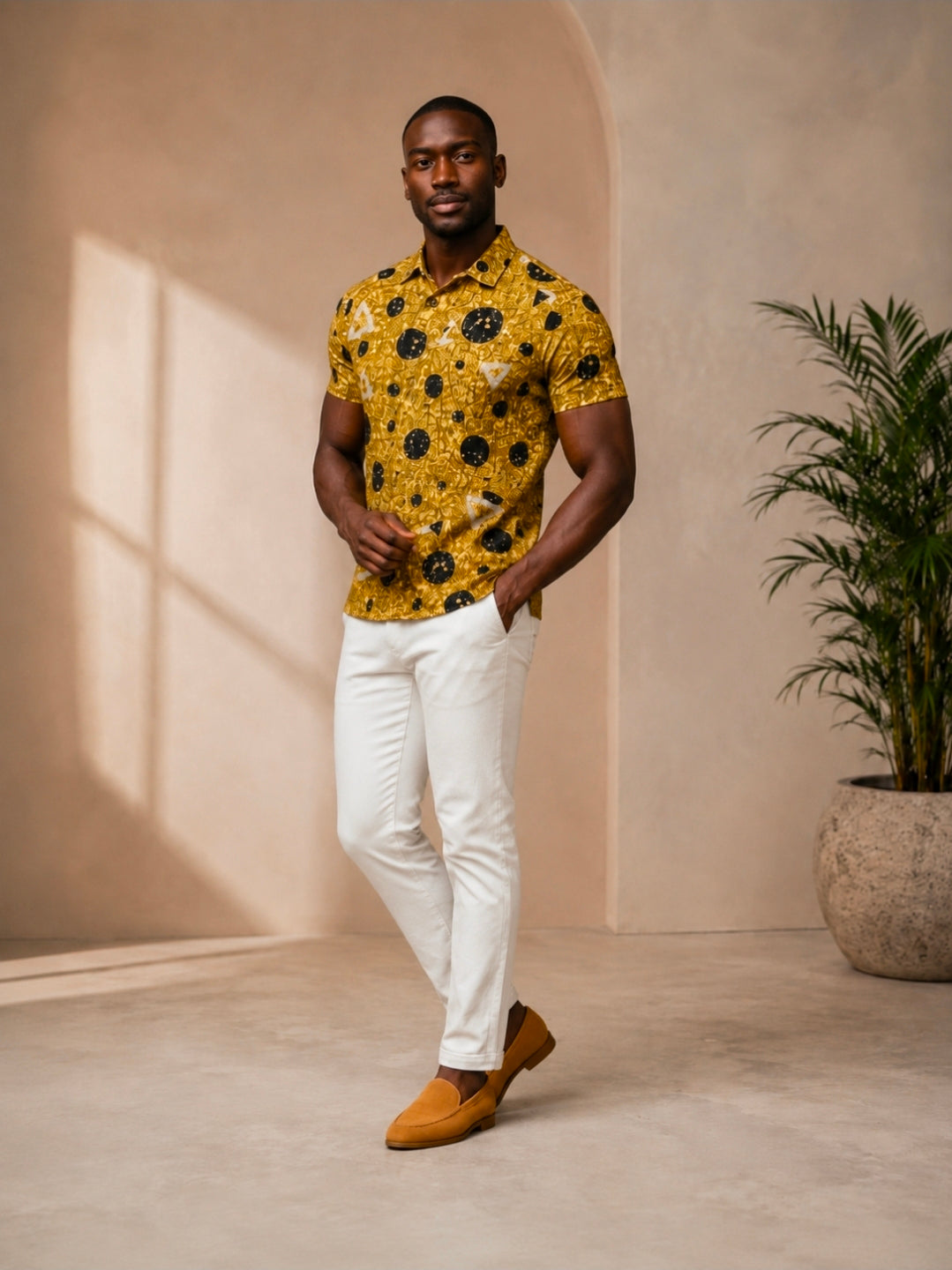 Realm Men's Slim Fit Short Sleeve Polo