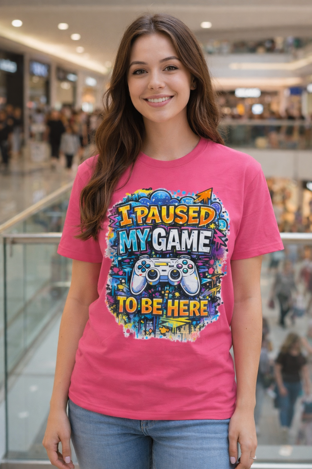 I paused my game Organic Adult T-Shirt
