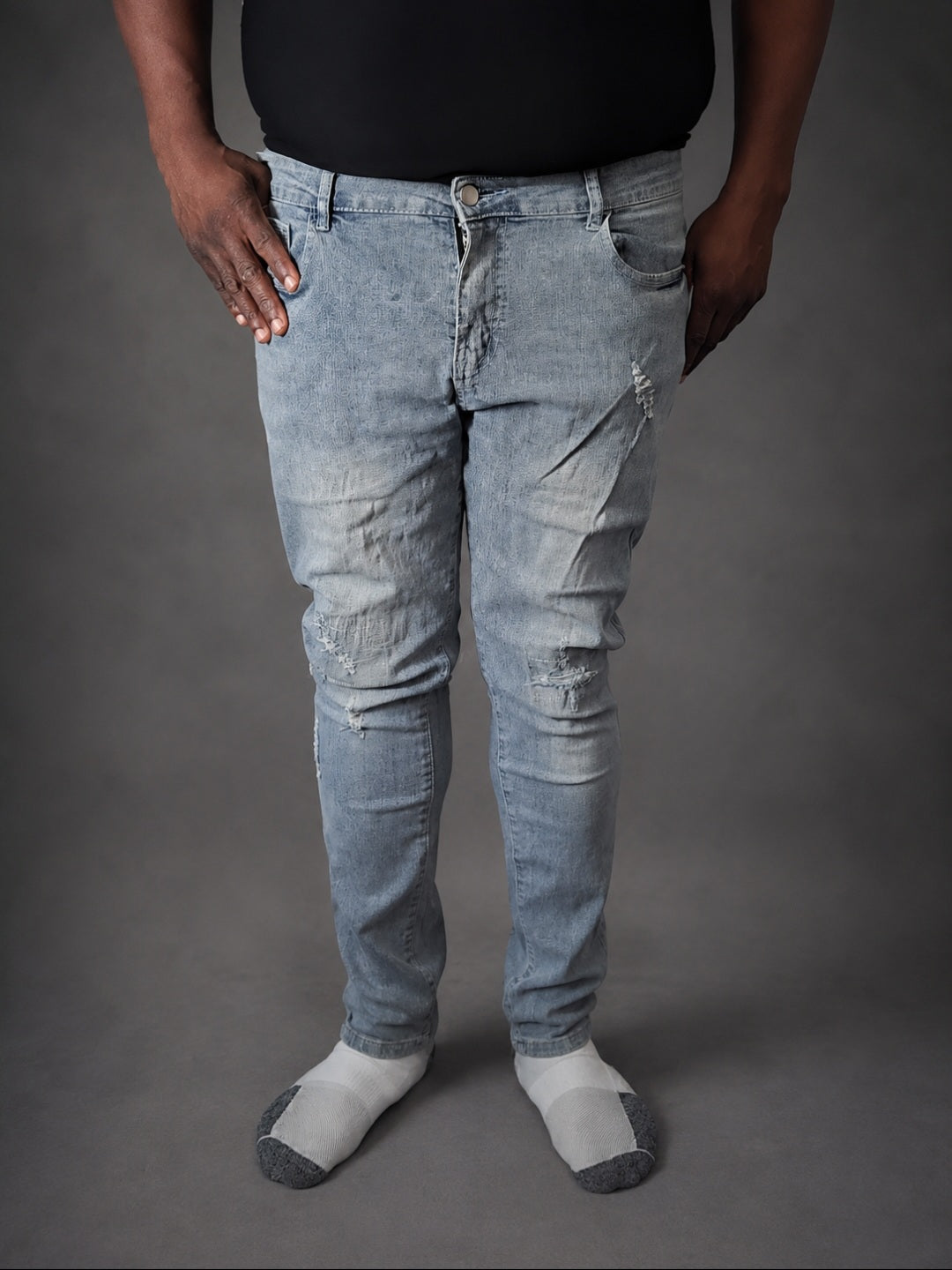 Men's Fashion Distressed Skinny Jeans