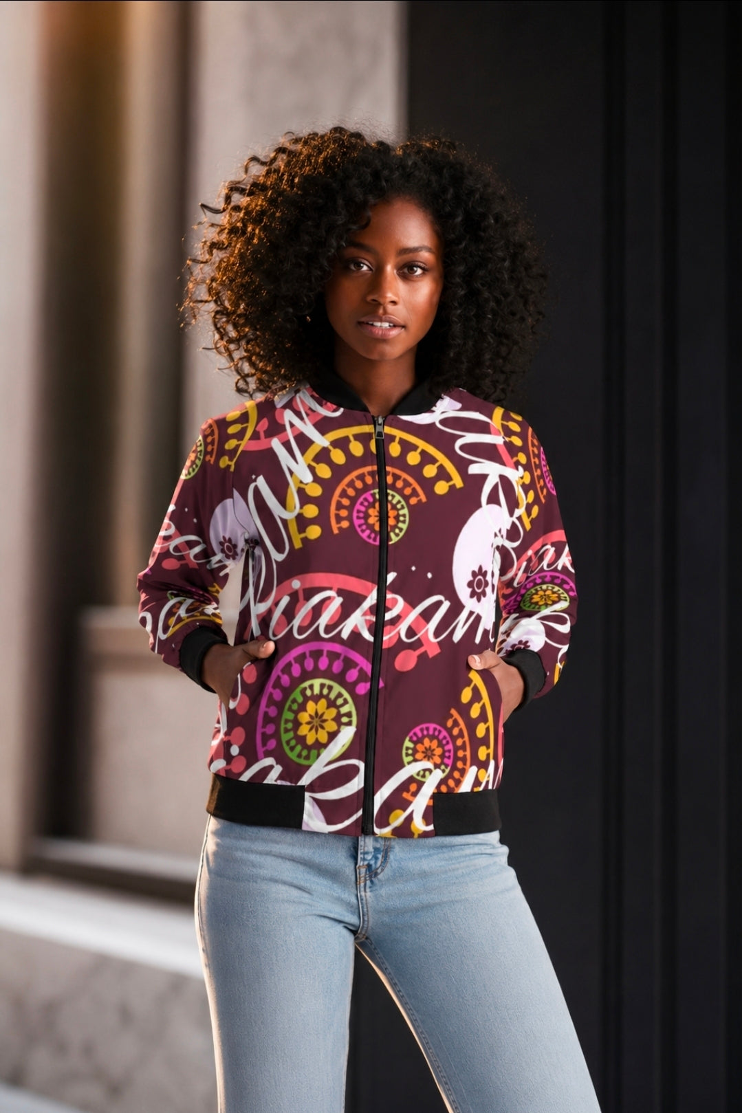 Crazy Skull 1 Women's Bomber Jacket